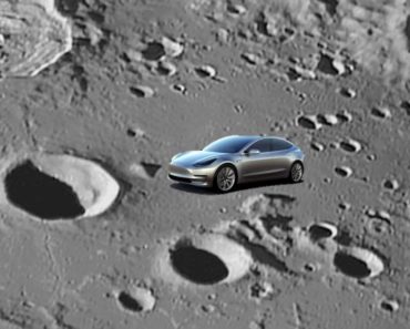 Tesla Model 3 on the Moon